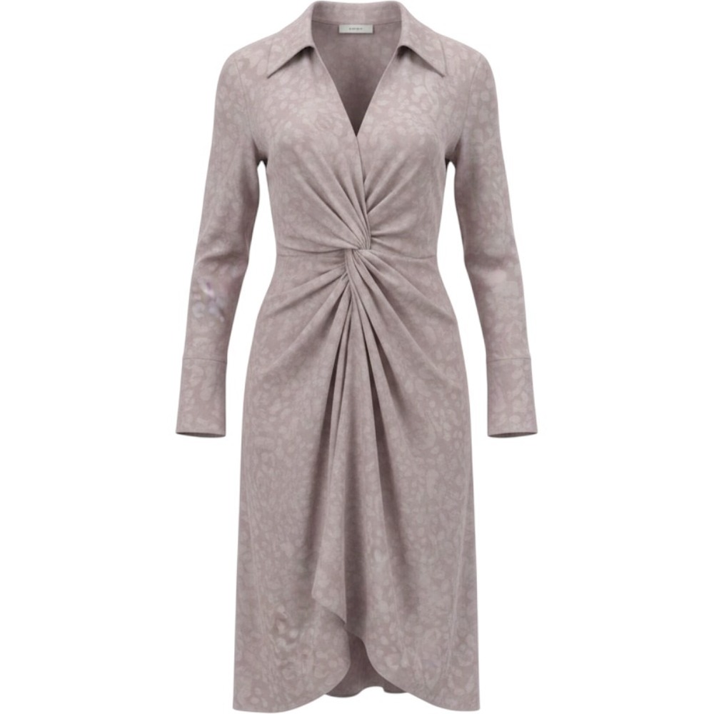 Zadig & Voltaire NWT Rozo Jac Leo Silk Dress Mauve Size Small MSRP $498.00